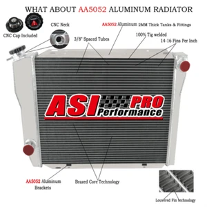 3Row Radiator 72-84 For Ford Falcon XA/XB/XC/XD/XE Fairmont Cleveland 302/351 V8 - Picture 1 of 10