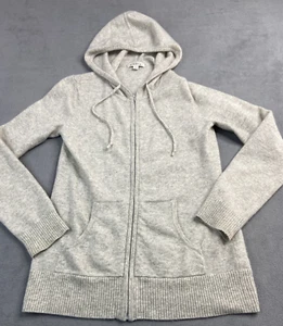 Orvis Sweater Hoodie Women Small Gray Cashmere Full Zip Luxury Soft Jacket - Picture 1 of 10
