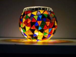 Quality Craftsmanship Handmade Turkish Mosaic Glass Tealight Candle Holders