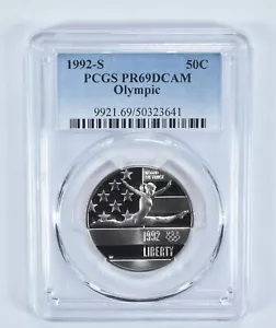 1992-S Olympic Gymnastics Commemorative Half Dollar PR69 DCAM PCGS - Picture 1 of 5