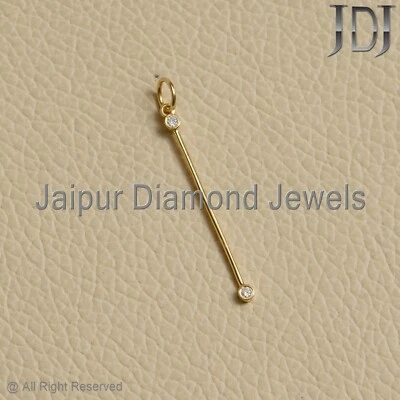 Colgante colgante de regalo de joyería unisex de plata 925 con diamantes pavé natural Foto 1 de 4