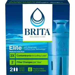 Brita Elite Replacement Water Filter for Pitchers and Dispensers, 2 Pack, Sealed - Picture 1 of 3