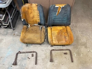 1966 DODGE A-100 PICK-UP SEATS + SEAT TRACKS FOLDING PASSENGER SEAT 24 PICS READ - Picture 1 of 24