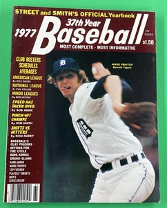 Anuario de béisbol Street and Smith 1977 cubierta de los Tigres de Detroit Mark Fidrych - Imagen 1 de 3
