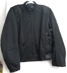 Mens X Element XXL Motorcycle Jacket Black Mesh Pads Zippers Pockets READ PLZ - Foto 1 di 11