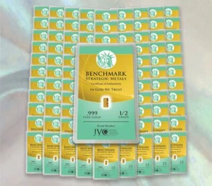  GOLD BULLION BARS X100 AFFORDABLE FRACTIONAL PURE 24K 1/30 GRAM INVESTOR PAK8f - Picture 1 of 2