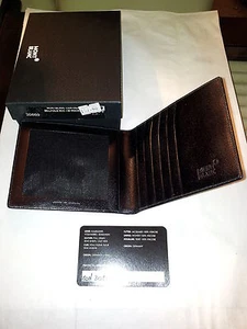 KREDITKARTENETUI CREDIT CARD CARRIER MONTBLANC MONT BLANC BLACK D - Bild 1 von 6