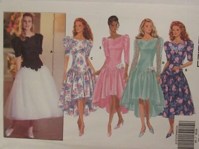 Glam OOP BUTTERICK 6536 Misses Fit & Flared Dress in 5 Looks PATTERN 18-20-22 UC - Image 1 of 3