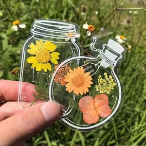 20 Piece Bookmarks Kids Creative DIY Transparent Bookmarks For Dried Flowers _cn - Photo 1/10
