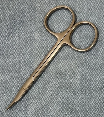 Fischer FS-7556 Stevens Tenotomy Scissors, Delicate, Curved, Blunt, 4” (K) - Image 1 of 4