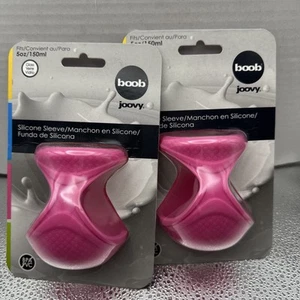 Lot OF 2 Joovy Boob Silicone Sleeve PINK 5 Ounce (No BPA/PVC ) New - Picture 1 of 4