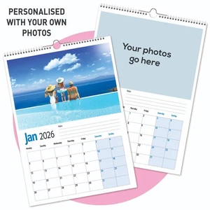 Calendario personalizado A4, planificador, organizador 2026. Fotos propias. Empieza cualquier mes - Imagen 1 de 6