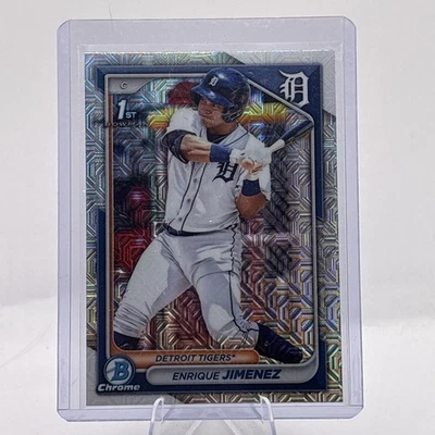 Enrique Jimenez 1st Mojo Refractor Rookie 2024 Bowman Chrome Card #BCP-31 Tigers - Image 1 of 2