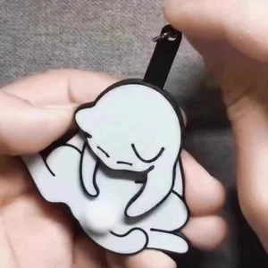 3d Egg Cat Keychain Rotatable Bag Pendant Gifts Cute Funny Cat Pendant - Picture 1 of 7