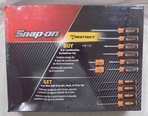 SNAP-ON SHDX80OSGA Instinct 8pc Screwdriver Set w/ Bonus * NEW * FACTORY SEALED - Foto 1 di 3