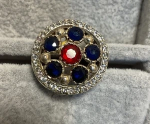 Ruby Sapphire Silver (925) Ring - Jewelry Size 8 Ring - Picture 1 of 11
