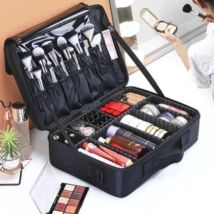 Extra große Kosmetikbox Beautybox Make-up Schmuck Kosmetik Nagel Aufbewahrungsbox UK - Bild 1 von 10