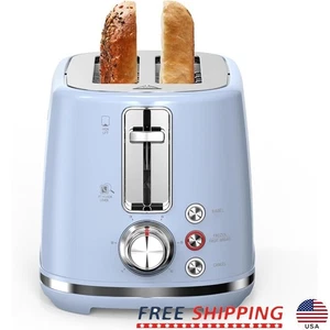 2-Slice Toaster W/ 6 Settings Large Slot High Lift Extra Crumb Tray Easy Clean - Picture 1 of 8