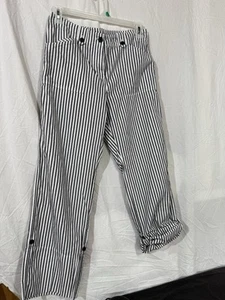 jones new york sport Women Pants Black And White Striped Pockets Size 10 - Picture 1 of 19