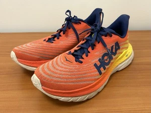Scarpe da corsa uomo Hoka One One Mach 5 taglia UK 9,5 euro 44 giallo e arancione - Foto 1 di 8