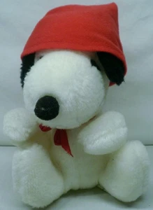 6” Peanuts Snoopy Plush with Santa Hat - Picture 1 of 10