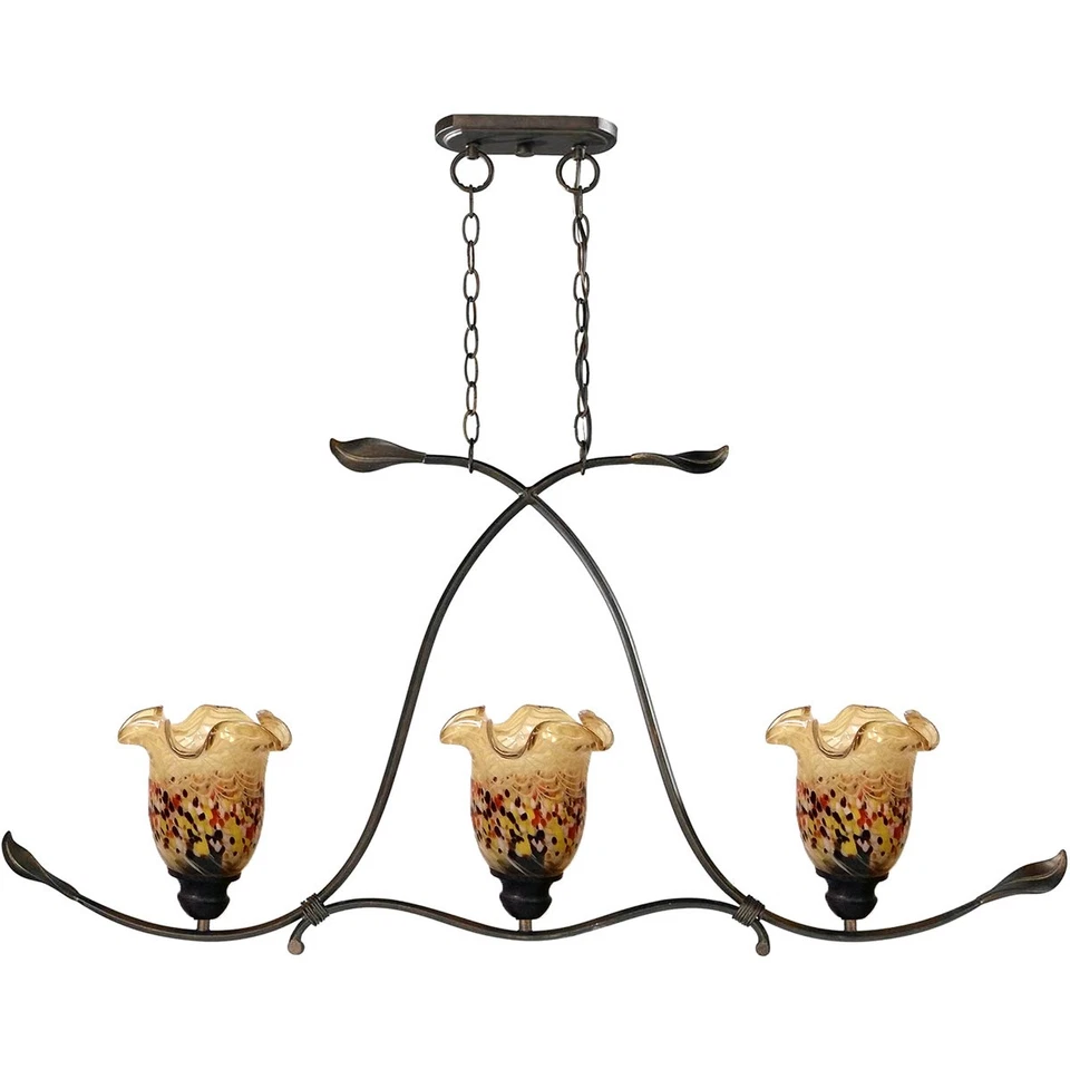 Dale Tiffany SAH15112 Evelyn LED 45 inch Rustic Bronze Pendant Ceiling Light - Image 1 of 2
