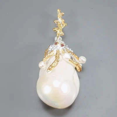 Jewellery Natural Baroque Pearl Pendant 925 Sterling Silver  /NP52256 - Image 1 of 4