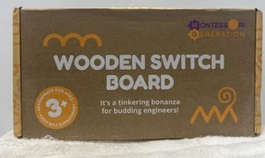 Motessori Generation Educational Toy Ages 3+ Wooden Switch Board New Sealed - Picture 1 of 3