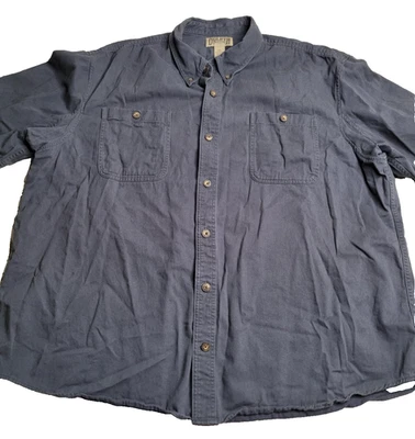 Duluth Trading Co. Men's Short Sleeve Button Down Navy Blue Size 3XL - Image 1 of 4
