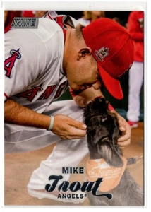 2017 Stadium Club Dog/Puppy Variation SSP Mike Trout #233 - Picture 1 of 3