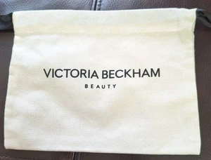 Victoria Beckham Beauty Kosmetiktasche Baumwolle Canvas 8 x 6,5 Zoll Kordelzug Aufbewahrung - Bild 1 von 4
