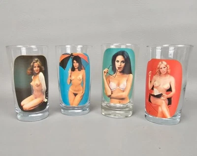 Juego de 4 vasos traviesos Libbey's Spencer Gifts de 10 1/2 onzas Highball Striptease Foto 1 de 4