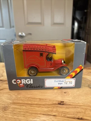 1986 Corgi Classics Ford Model T Van Kalamazoo Fire Dept Excellent Condition Vtg - Image 1 of 4