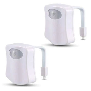 2 Pack Color Changing Toilet Night Light - Motion Sensor LED Toilet Light - U... - Picture 1 of 9