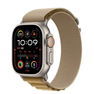 Apple Watch Ultra 2 GPS + Cellular 49mm Natural Titanium Case with Tan Alpine Lo - Foto 1 di 1