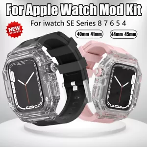 40/41/44/45MM para Apple Watch SE765 Correa de Silicona Estuche Transparente Kit - Imagen 1 de 27