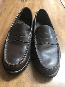 Rockport Adiprene Men’s Brown leather Slip On Penny Loafer Shoes Size 10 M - Picture 1 of 12