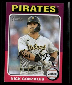 Nick Gonzales 2024 Topps Heritage Mini RC #318 Pittsburgh Pirates - Picture 1 of 2