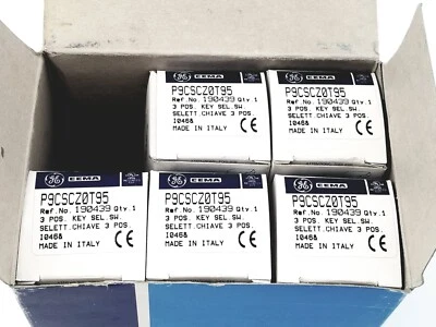 通用电气 CEMA,P9CSCZ0T95,3 位置钥匙选择开关,5 盒 — 第 1/4 张图片
