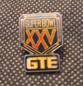 Super Bowl XXV GTE Pinback   e9695UXX - Picture 1 of 2