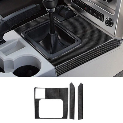3Pcs For Jeep Liberty 2008-12 Carbon Fiber Interior Manual Gear Shift Cover Trim - Image 1 of 4