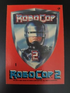 1990 Topps Robocop 2 Header STICKER card #1