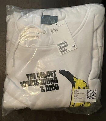 Больше не издающаяся 🍌 H&M The Velvet Underground и толстовка с капюшоном Nico Andy Warhol белая XXL новая с ценниками XL - Изображение 1 из 4