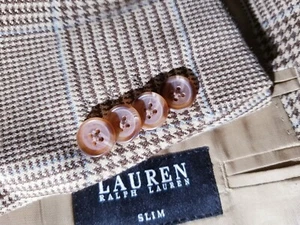 Giacca blazer cappotto sportivo Ralph Lauren 48R slim LANA SETA LINO Glen plaid tweed - Foto 1 di 6