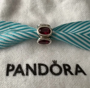 Authentic RETIRED Pandora Red Oval Lights Charm with Synthetic Ruby 790311SRU - Picture 1 of 1