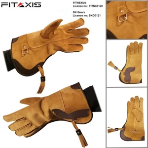 Falconry Glove Double Skinned Eagle Birds Hawk Raptor Animal Handling Suede - Picture 1 of 3