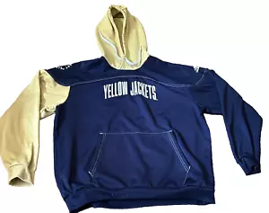 Georgia Tech Hoodie Sweatshirt Mens Blue XL Sleeve Adidas - Picture 1 of 9