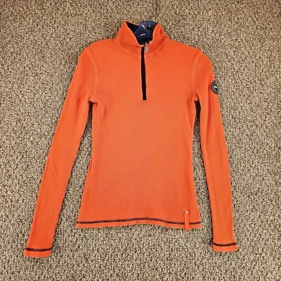 Camisa térmica Ralph Lauren Active para mujer XS 1/4 cremallera cuello falso naranja Foto 1 de 4