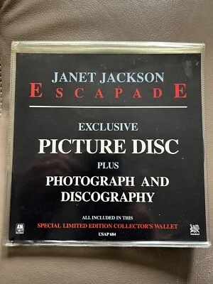 JANET JACKSON - Escapade 7" Vinyl Picture Disc In Collectors Wallet 1990 - Image 1 of 3