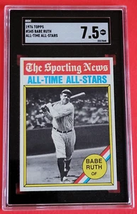 BABE RUTH 76 TOPPS SPORTING NEWS ALL TIME ALL STAR CARD GRADED SGC 7.5 NEAR MINT - Picture 1 of 3